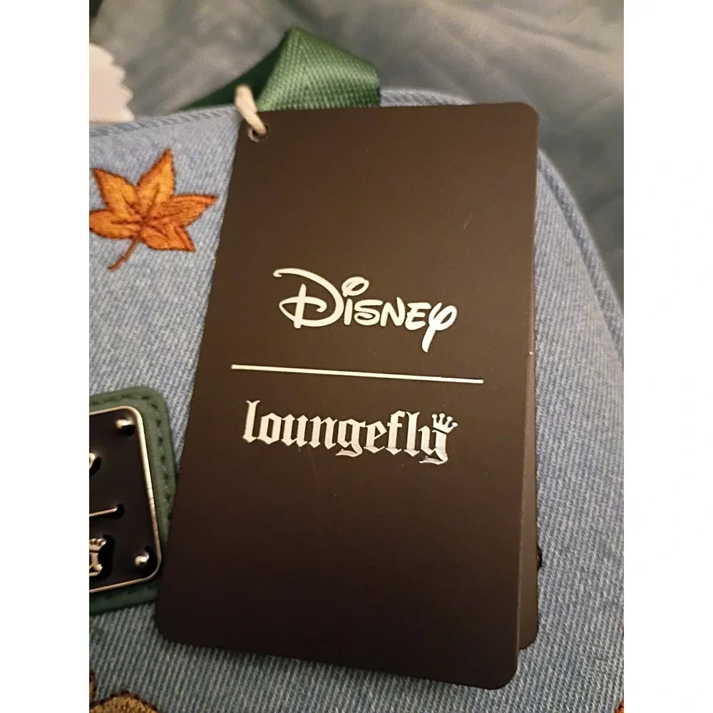 Loungefly Disney Brother Bear Embroidered Icons Denim Mini Backpack - NWT